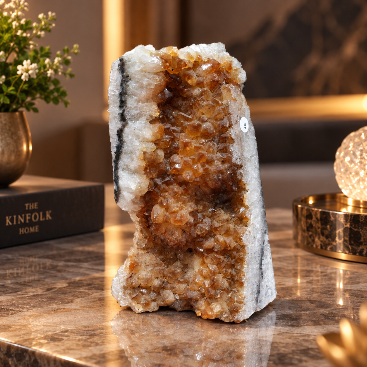 Premium Natural Citrine Crystal Décor – Symbol of Wealth, Abundance & Positivity (12×18 cm, 1.796 kg)