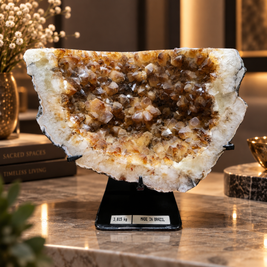 Premium Citrine Crystal Formation Décor – Abundance, Prosperity & Positivity Symbol (22×18 cm, 3.815 kg)