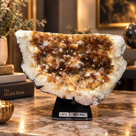 Premium Citrine Crystal Formation Décor – Abundance, Prosperity & Positivity Symbol (22×18 cm, 3.815 kg)