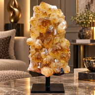 Premium Citrine Crystal Specimen – Natural Abundance, Prosperity & Positivity Décor (19×11 cm, 2.975 kg)