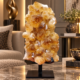 Premium Citrine Crystal Specimen – Natural Abundance, Prosperity & Positivity Décor (19×11 cm, 2.975 kg)