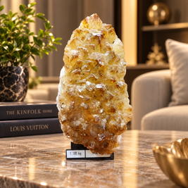 Premium Citrine Crystal Formation – Natural Prosperity & Abundance Home Décor (19×8 cm, 1.195 kg)