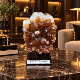 Natural Citrine Crystal Cluster Décor – Abundance, Success & Positive Energy Symbol (8×10 cm, 720 gm)