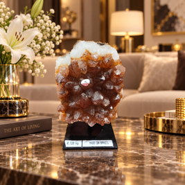 Natural Citrine Crystal Cluster Décor – Abundance, Success & Positive Energy Symbol (8×10 cm, 720 gm)