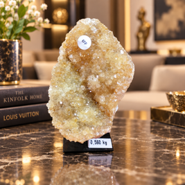 Citrine Crystal Formation Décor – Premium Natural Crystal for Abundance & Prosperity (10×7 cm, 560 gm)
