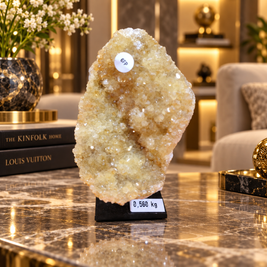 Citrine Crystal Formation Décor – Premium Natural Crystal for Abundance & Prosperity (10×7 cm, 560 gm)