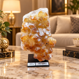 Natural Citrine Crystal Formation – Premium Abundance & Positive Energy Décor (16×10 cm, 1.425 kg)