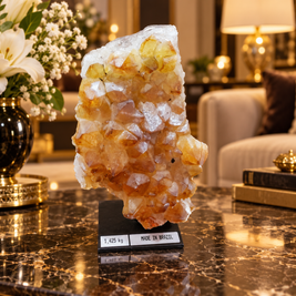 Natural Citrine Crystal Formation – Premium Abundance & Positive Energy Décor (16×10 cm, 1.425 kg)