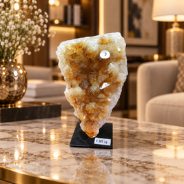 Premium Citrine Crystal Specimen – Natural Abundance, Prosperity & Positivity Décor (12×8 cm, 905 gm)