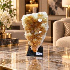 Premium Citrine Crystal Specimen – Natural Abundance, Prosperity & Positivity Décor (12×8 cm, 905 gm)