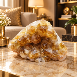 Premium Citrine Crystal Cluster – Natural Abundance, Prosperity & Success Décor (20×15 cm, 3.78 kg)