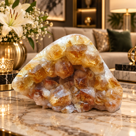 Premium Citrine Crystal Cluster – Natural Abundance, Prosperity & Success Décor (20×15 cm, 3.78 kg)