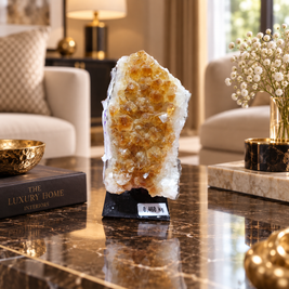 Citrine Crystal Formation Décor – Premium Natural Crystal for Abundance & Prosperity (6×16 cm, 675 gm)