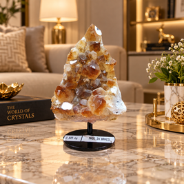 Premium Natural Citrine Crystal Décor – Symbol of Wealth, Abundance & Positivity (11×15 cm, 1.455 kg)