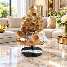 Premium Natural Citrine Crystal Décor – Symbol of Wealth, Abundance & Positivity (11×15 cm, 1.455 kg)