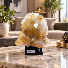Natural Citrine Crystal Formation – Premium Abundance & Positive Energy Décor (7×9 cm, 655 gm)