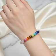 Chakras and Rose Quartz Bracelet