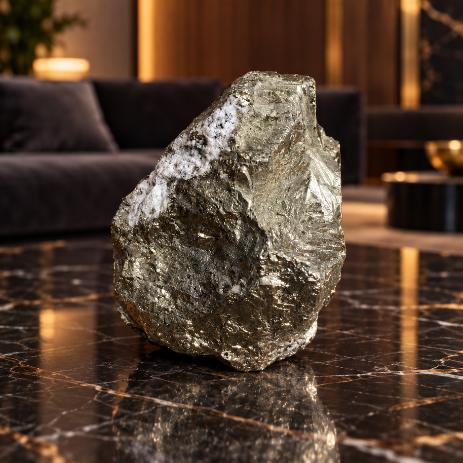 Authentic Natural Pyrite Chunk - Crystal to Attract Wealth & Good Fortune | 574 g