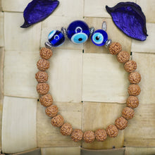 Evil eye rudraksha bracelet