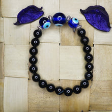 Evil eye black hakik bracelet