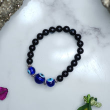 Evil eye black hakik bracelet