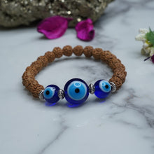 Evil eye rudraksha bracelet