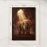 Elephant Family: South Direction Auspicious Vastu Painting