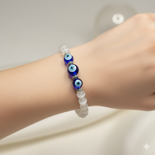 Evil eye moonstone bracelet