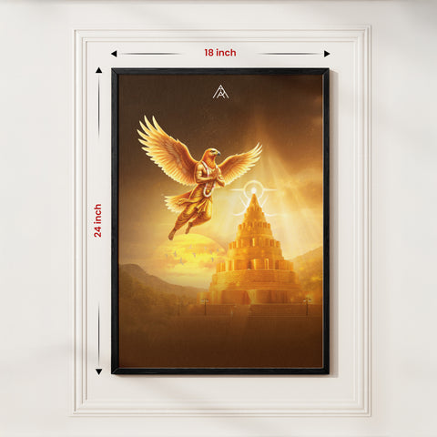 Garud with Mahamrityunjaya Yantra : South-West Vastu Painting