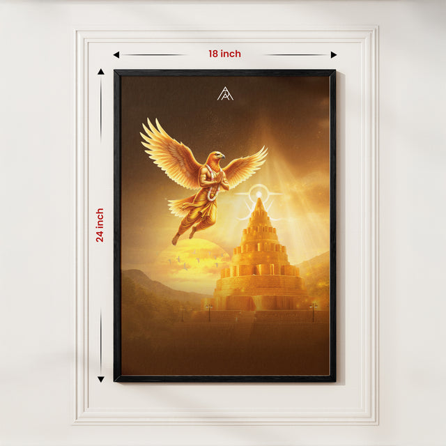 Garud with Mahamrityunjaya Yantra : South-West Vastu Painting