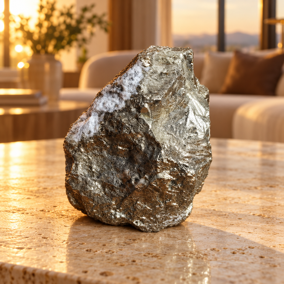 Authentic Natural Pyrite Chunk - Crystal to Attract Wealth & Good Fortune | 574 g