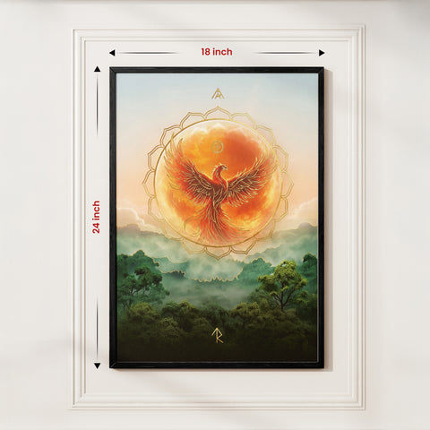 Phoenix Fire Vastu Painting for Success, Power & Career Rise