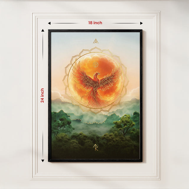Phoenix Fire Vastu Painting for Success, Power & Career Rise