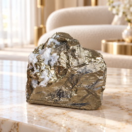 Authentic Natural Pyrite Crystal - Crystal for Prosperity, Vastu & Positive Energy | 637 g