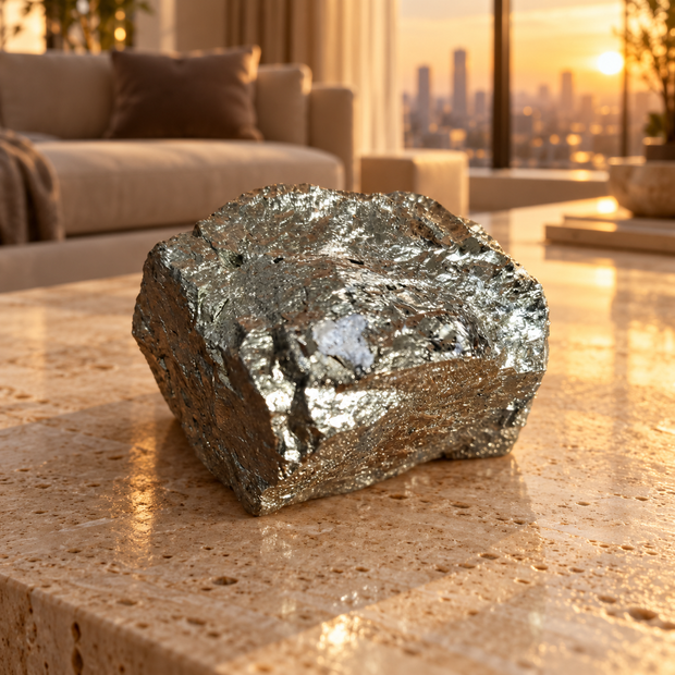 Genuine Natural Pyrite Nugget - Crystal for Wealth, Abundance & Protection | 372 g