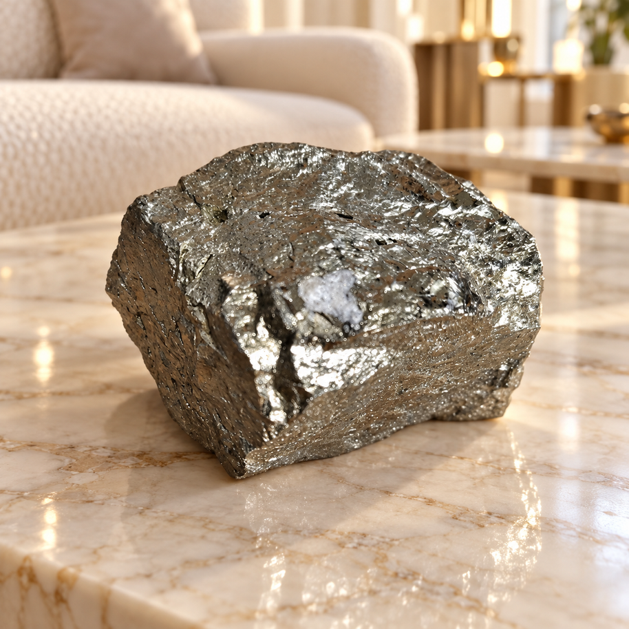 Genuine Natural Pyrite Nugget - Crystal for Wealth, Abundance & Protection | 372 g