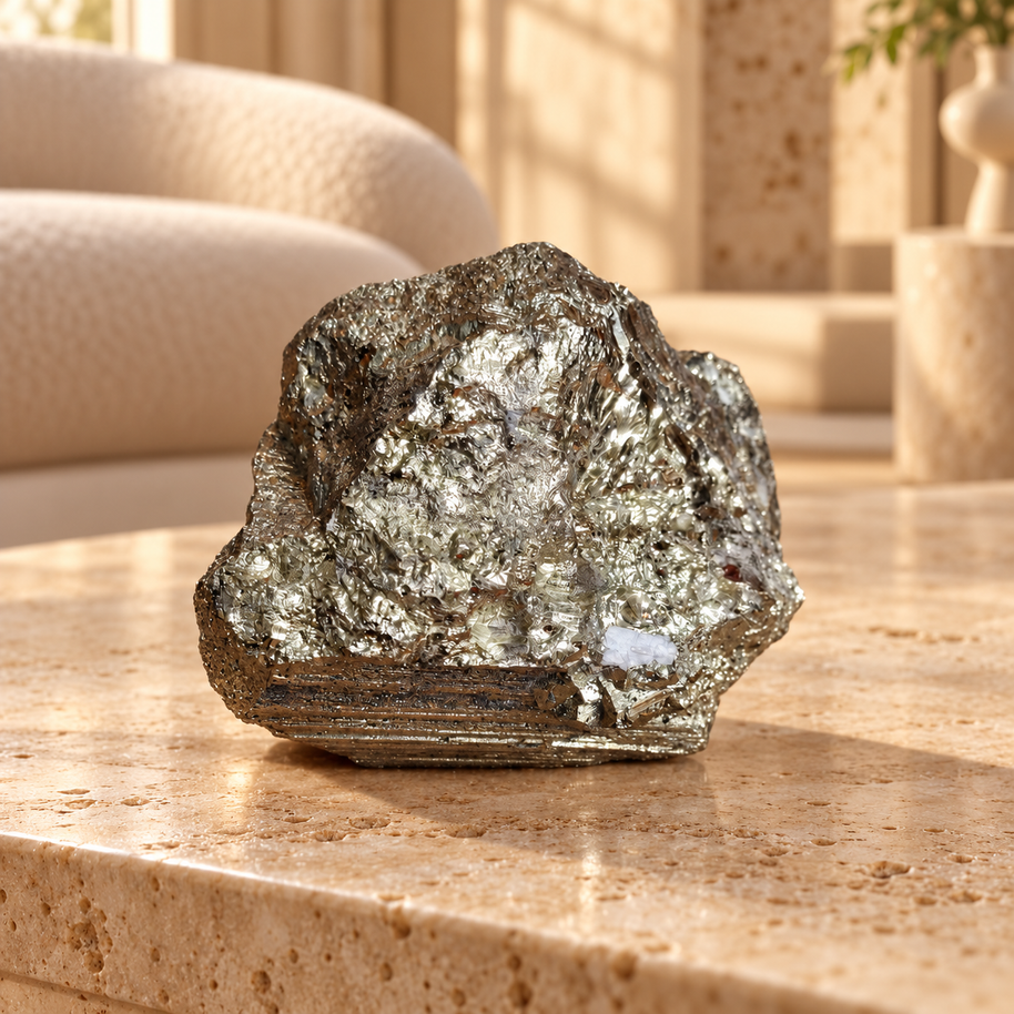 Genuine Natural Pyrite Specimen - Crystal for Prosperity & Confidence