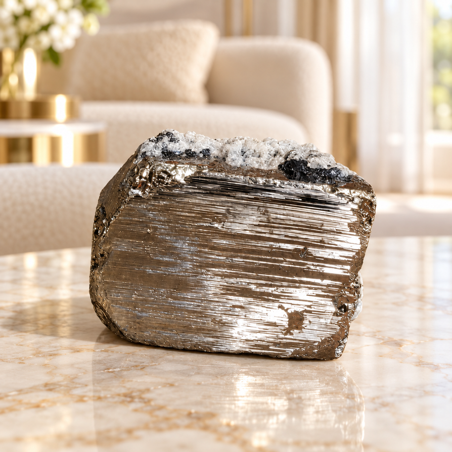 Authentic Natural Pyrite Crystal - Crystal for Prosperity, Vastu & Positive Energy | 679 g