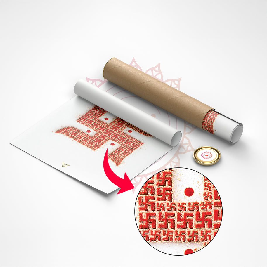 Swastik Painting for Prosperity, Protection & Auspicious Energy