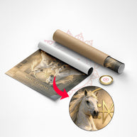 White Horse Pair: Auspicious Painting for Wealth Flow & Financial Power