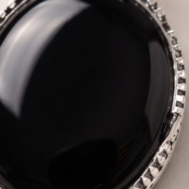 Black Sulemani Hakik Silver-Plated Pendant