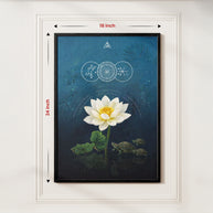 North Vastu Lotus & Tortoise Painting for Prosperity and Financial Growth