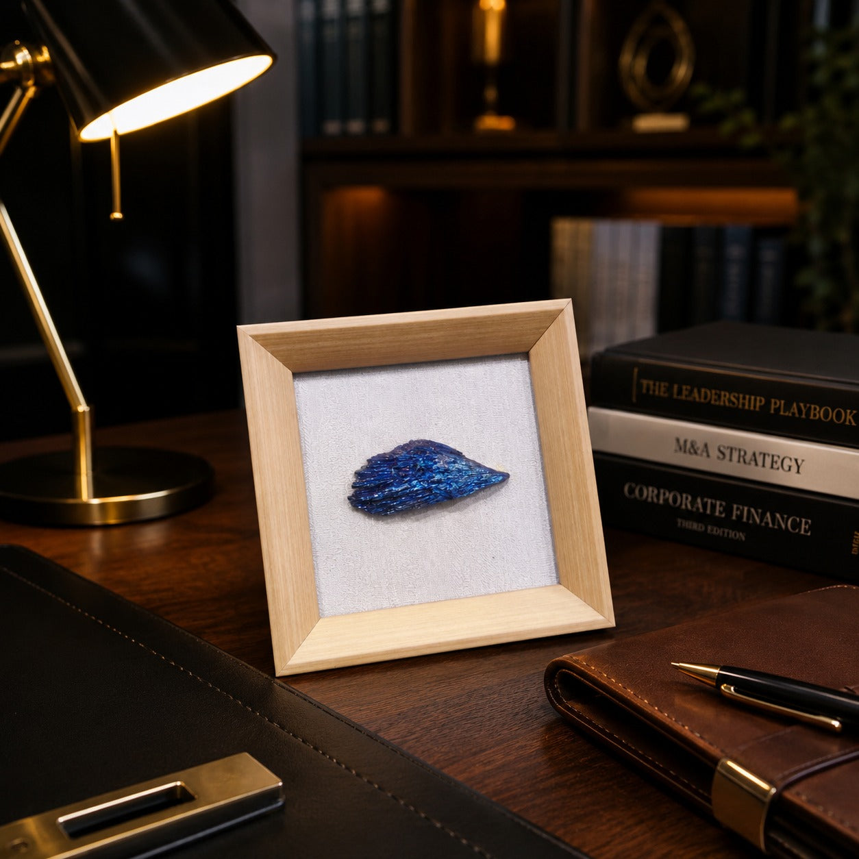 Titanium Aura Kyanite Feather Crystal
