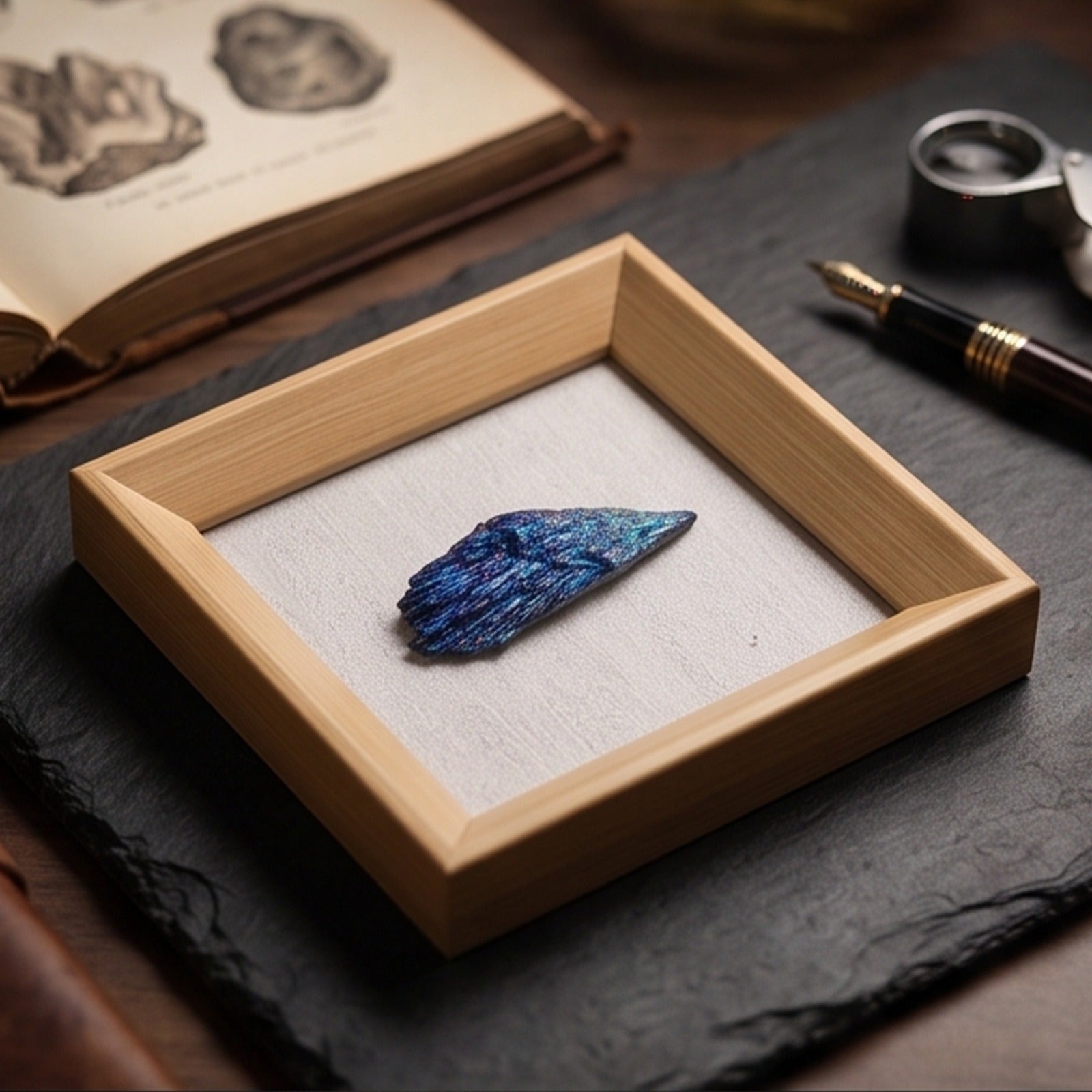 Titanium Aura Kyanite Feather Crystal