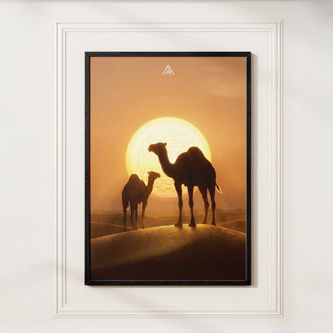 North-West Vastu Camel Pair Painting for Growth, Opportunities & Movement