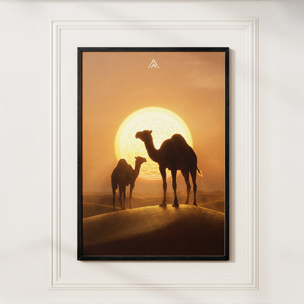 North-West Vastu Camel Pair Painting for Growth, Opportunities & Movement