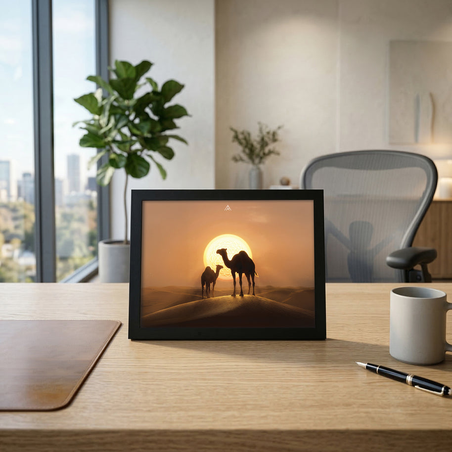 North-West Vastu Camel Pair Painting for Growth, Opportunities & Movement