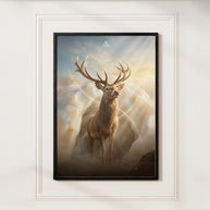 Deer with White Opal : East Direction Auspicious Painting for Home and Office