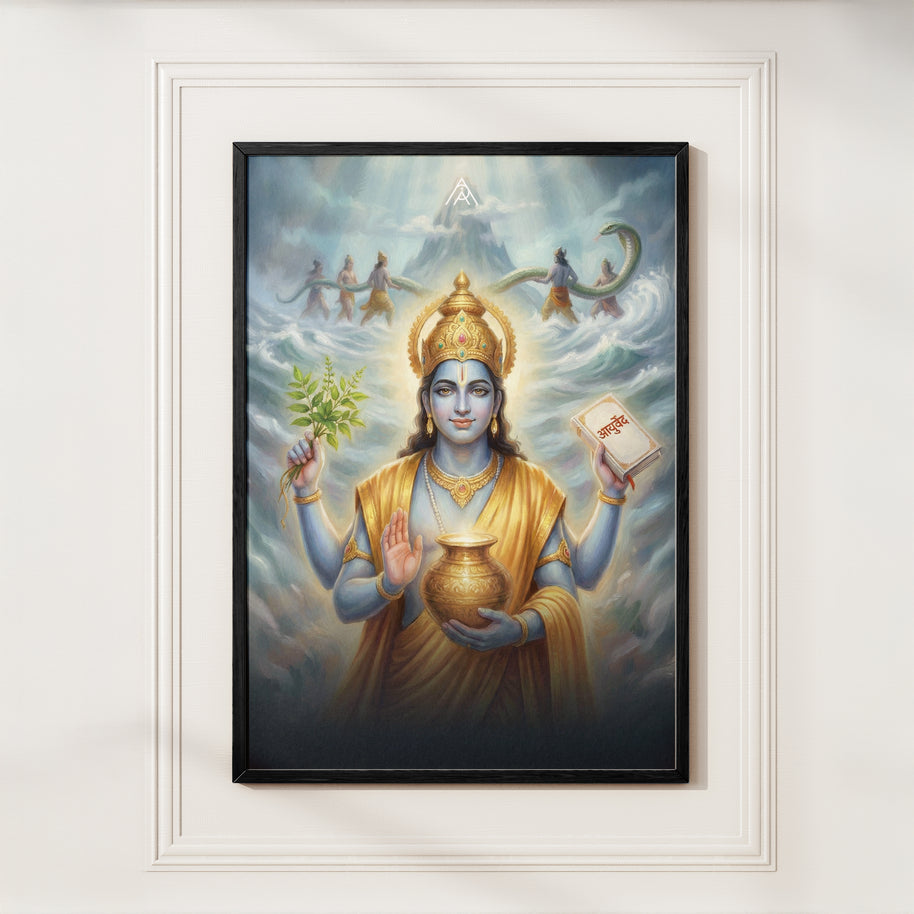 Dhanvantari Vastu Painting for Health, Healing & Immunity
