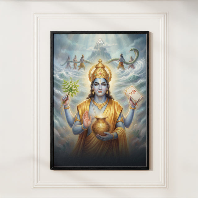 Dhanvantari Vastu Painting for Health, Healing & Immunity